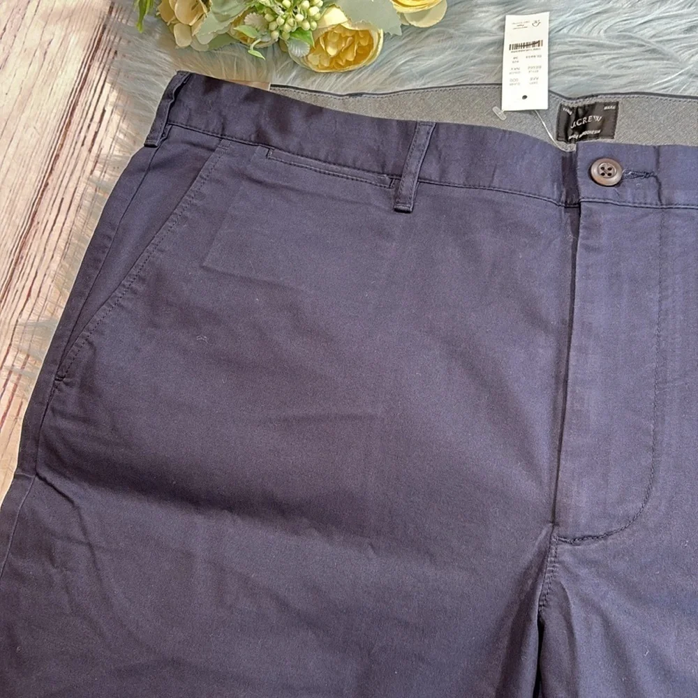 NWT J. Crew 9” Stretch Chino Shorts Navy Sz 38